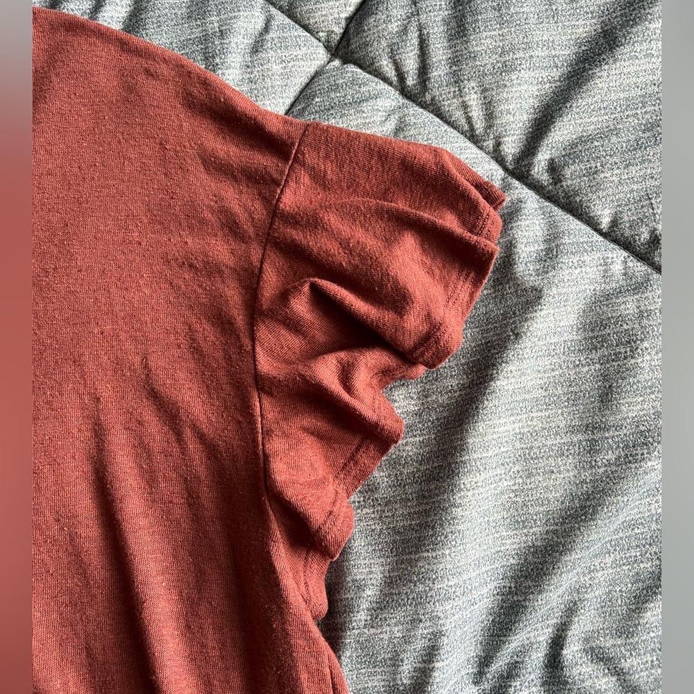Ruffle sleeve t shirt